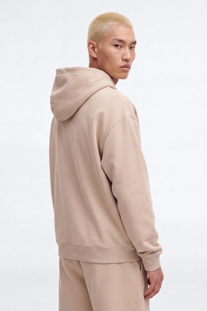 Structured Fleece Hoodie - Tan