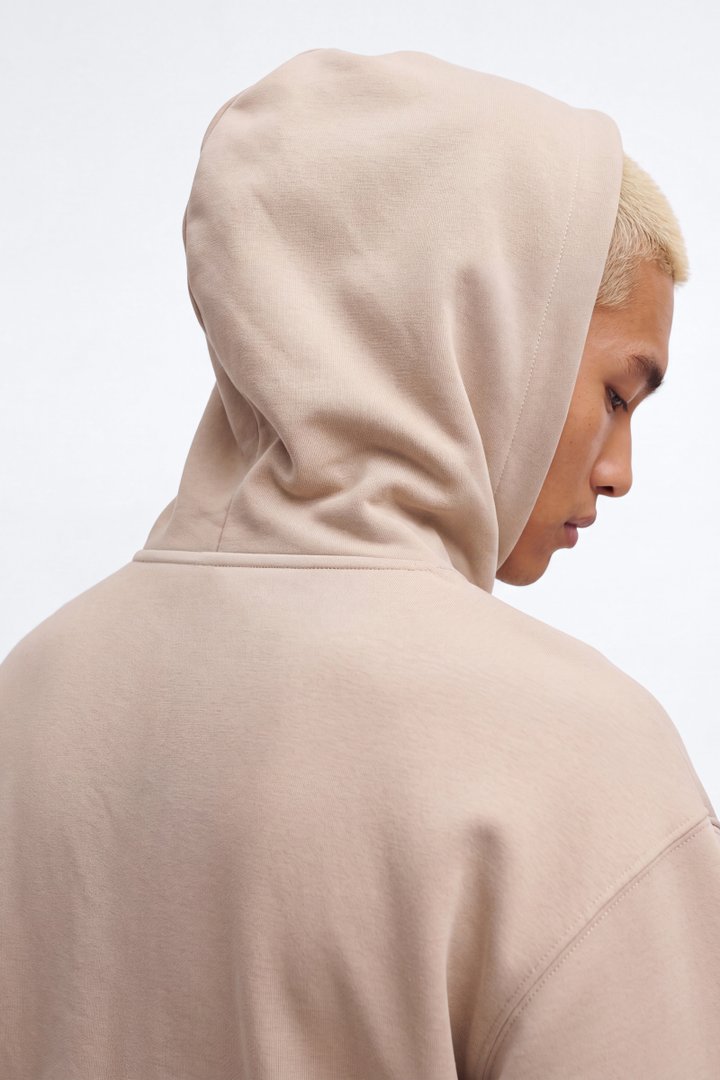 Structured Fleece Hoodie - Tan