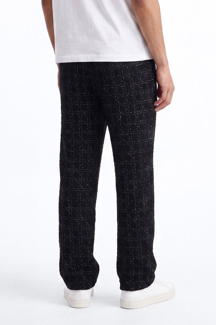 Static Textured Relaxed Pant - Black