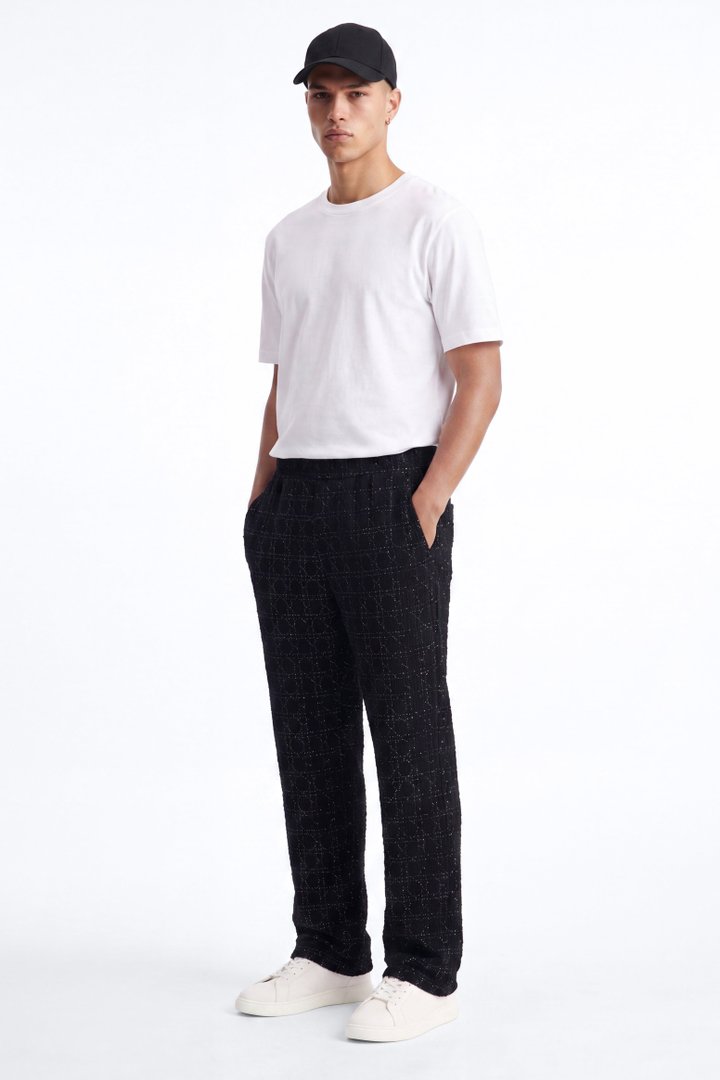 Static Textured Relaxed Pant - Black