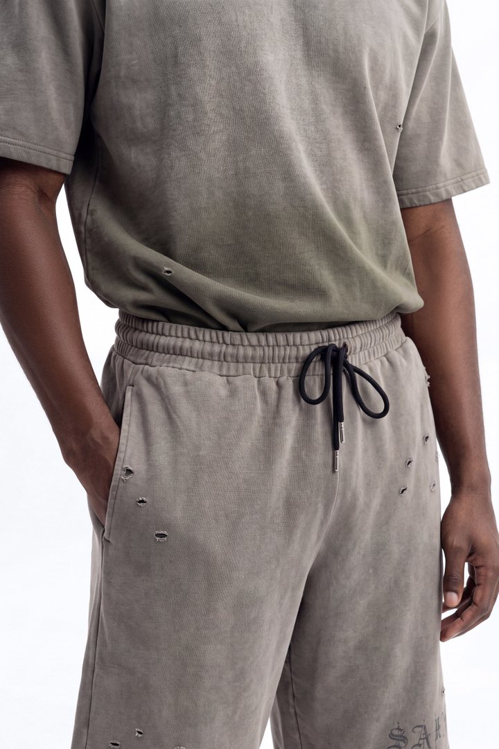 Saint Washed Baggy Shorts - Green/combo