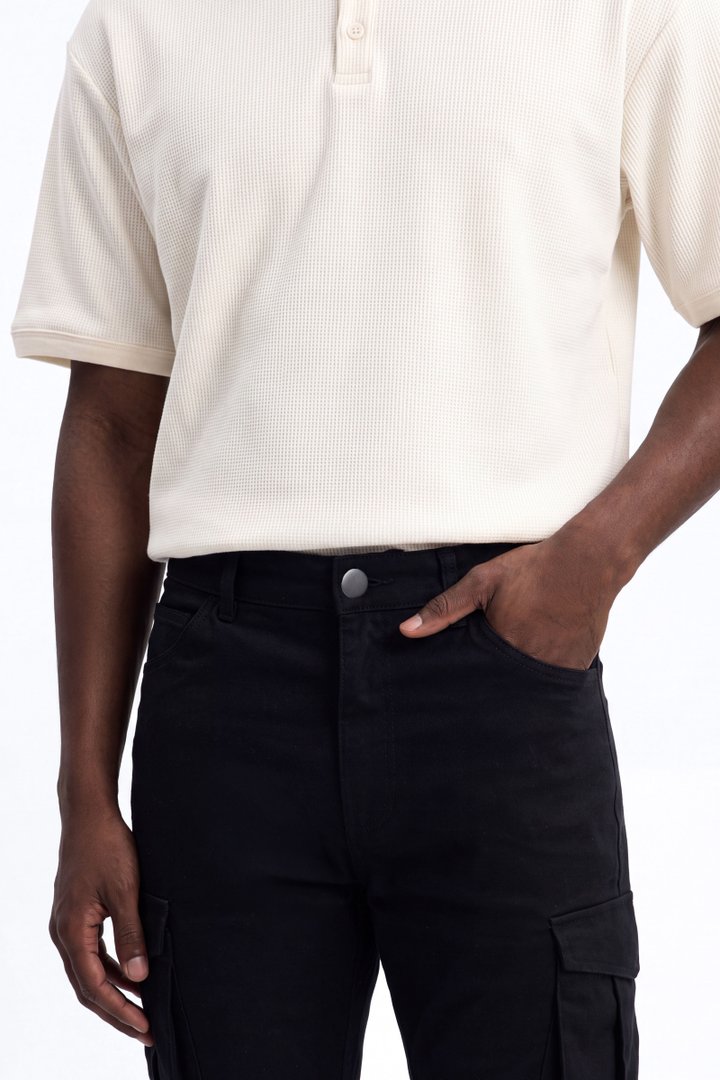 Summer Games Stacked Skinny Flare - Black