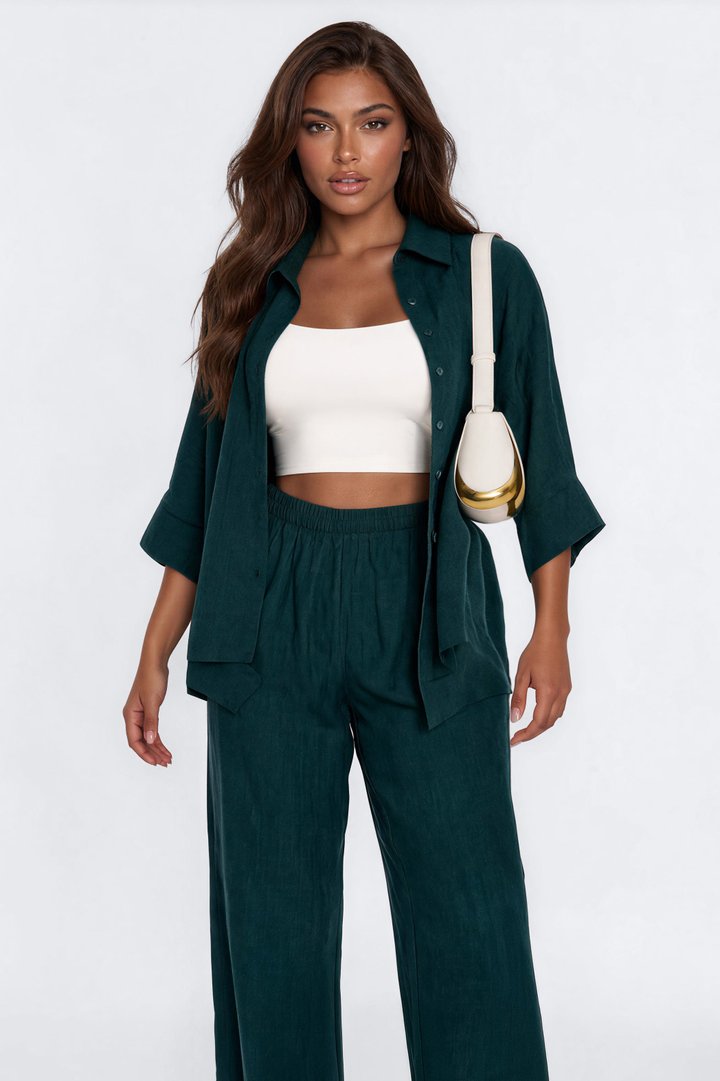 Kayla Pant Set - Hunter