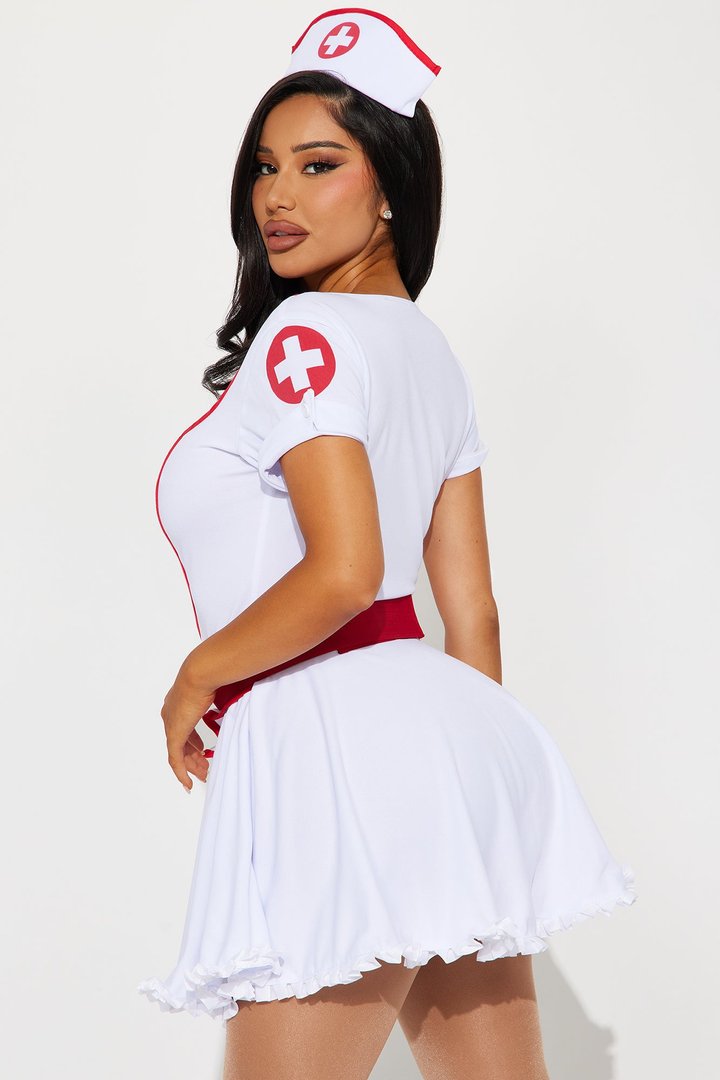 Heart Breaking Nurse 3 Piece Costume Set - White/combo