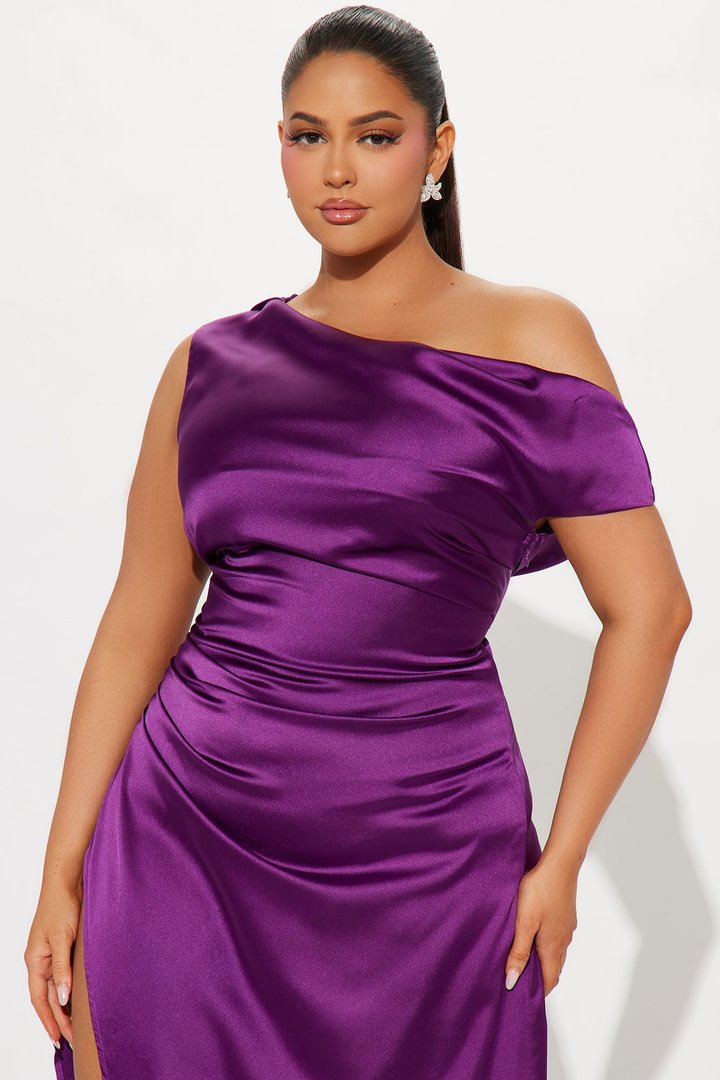 Honorable Mention Satin Gown - Plum