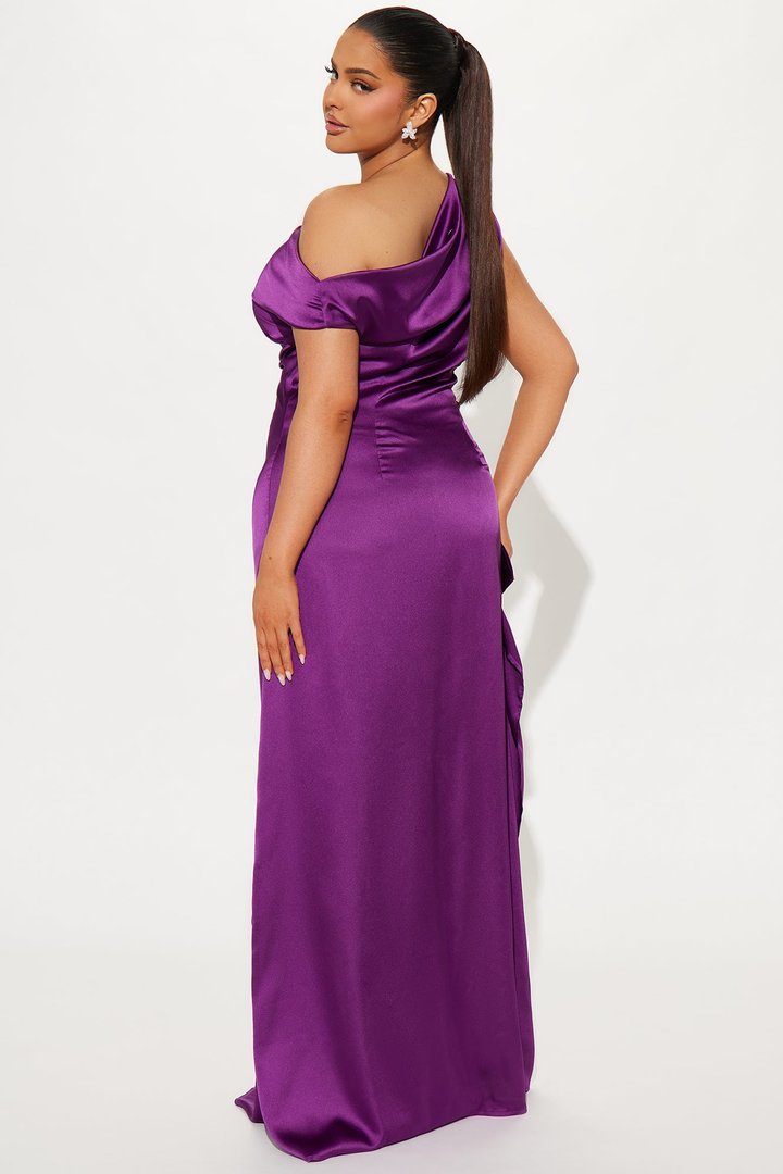 Honorable Mention Satin Gown - Plum