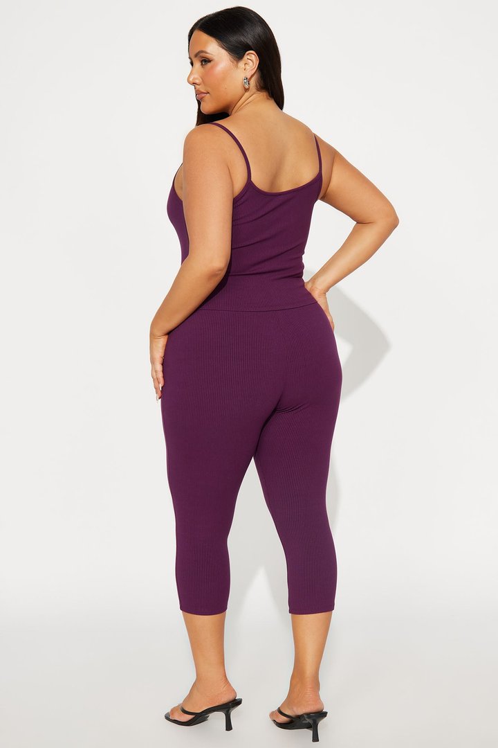 Stirling Snatched Capri Pant Set - Plum