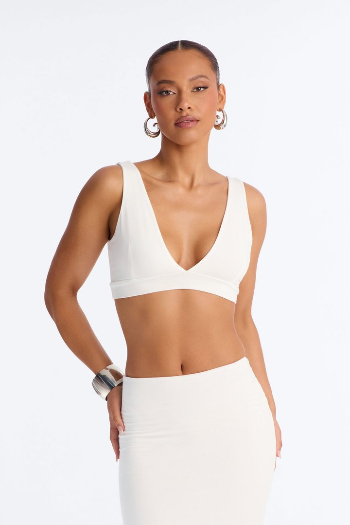 Kristin Premium Modal Maxi Skirt Set - White