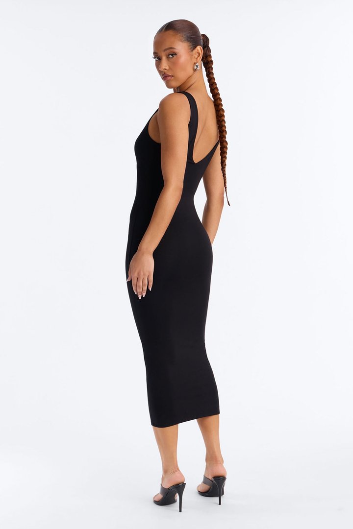 Jordan Premium Modal Midi Dress - Black