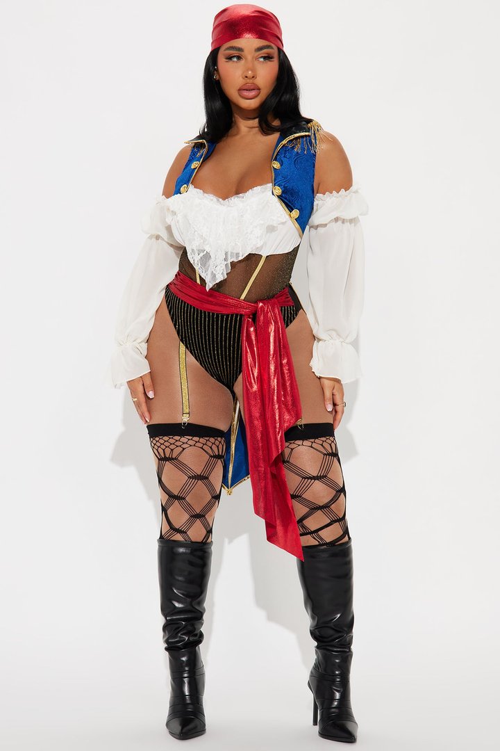 Buccaneer Beauty Pirate 2 Piece Costume Set - Multi Color