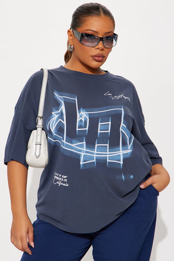 LA Washed Tee - Navy Wash