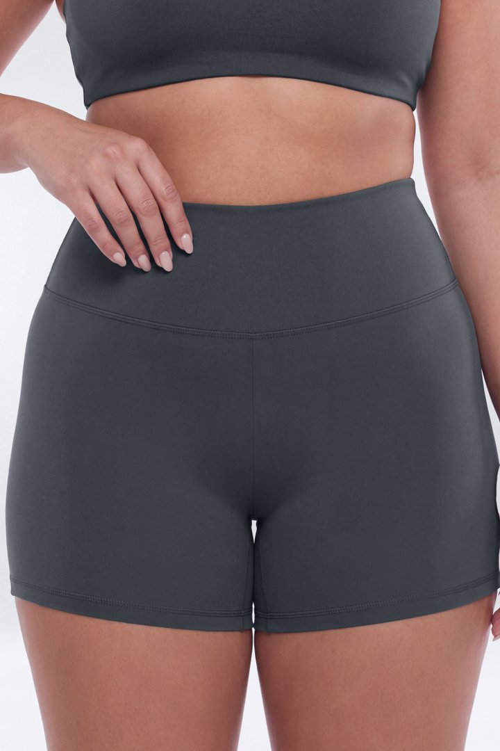 CloudForm™ High Waist 5″ Side Pocket Biker Short - Carbon