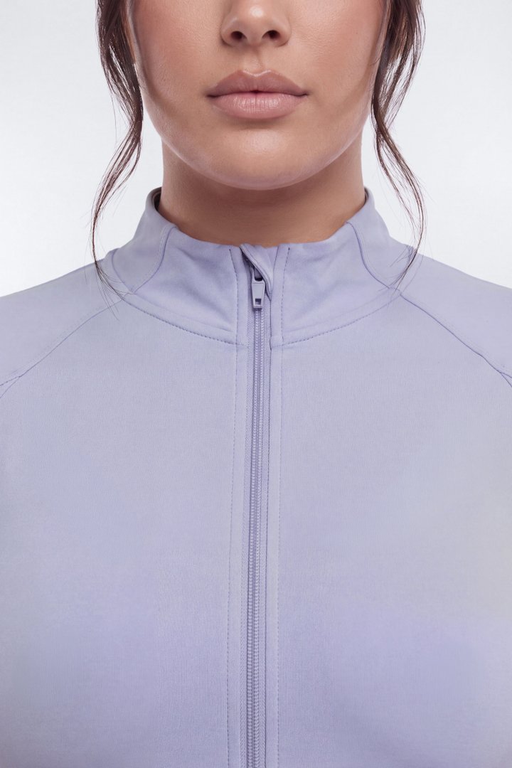 ProStretch™ Short Sleeve Front Zip Sports Jacket - Dusty Lavender