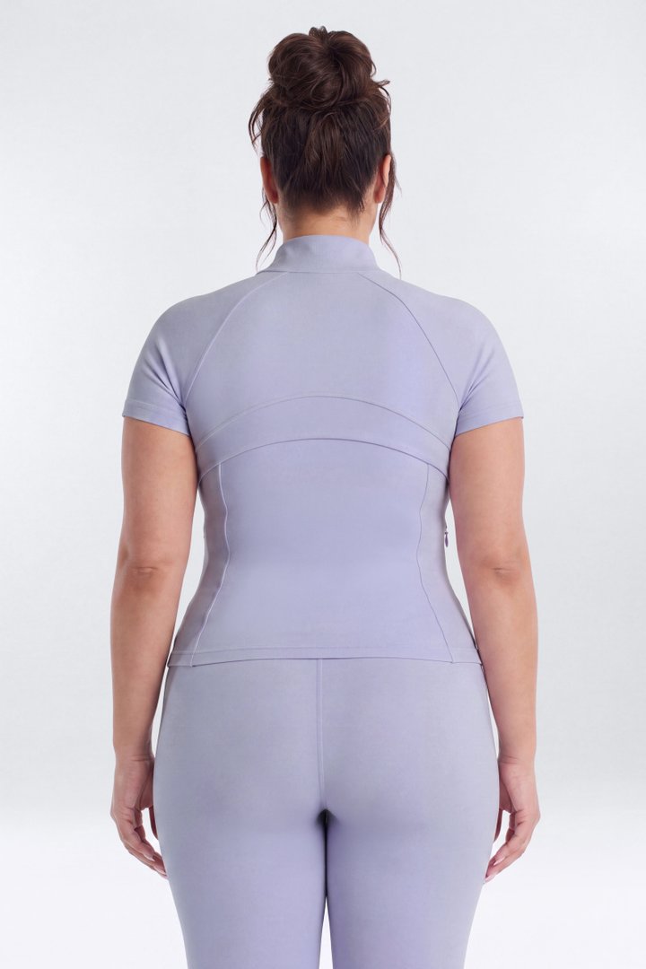 ProStretch™ Short Sleeve Front Zip Sports Jacket - Dusty Lavender