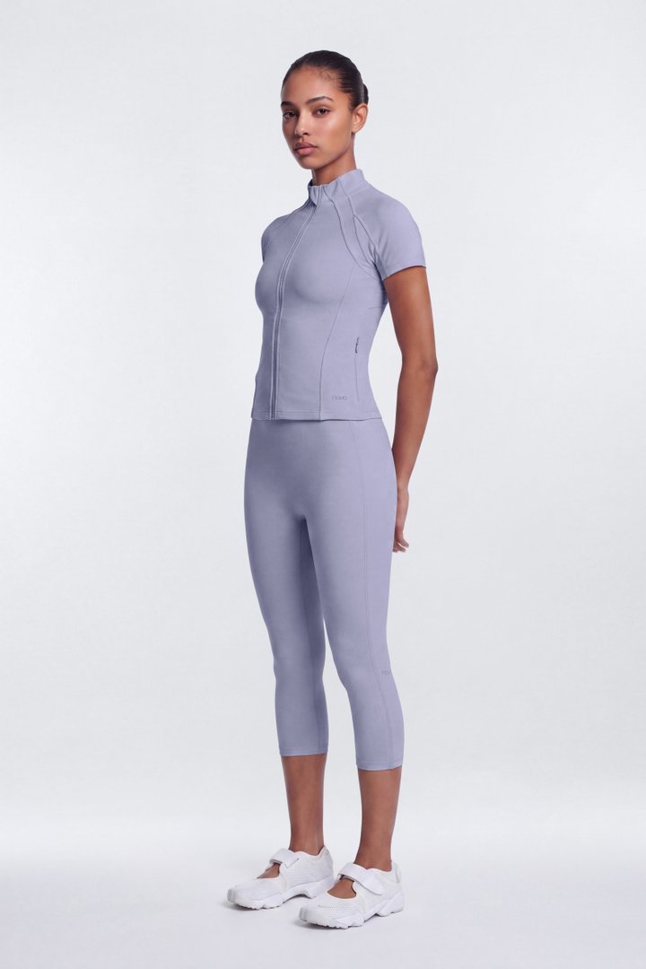 ProStretch™ Short Sleeve Front Zip Sports Jacket - Dusty Lavender