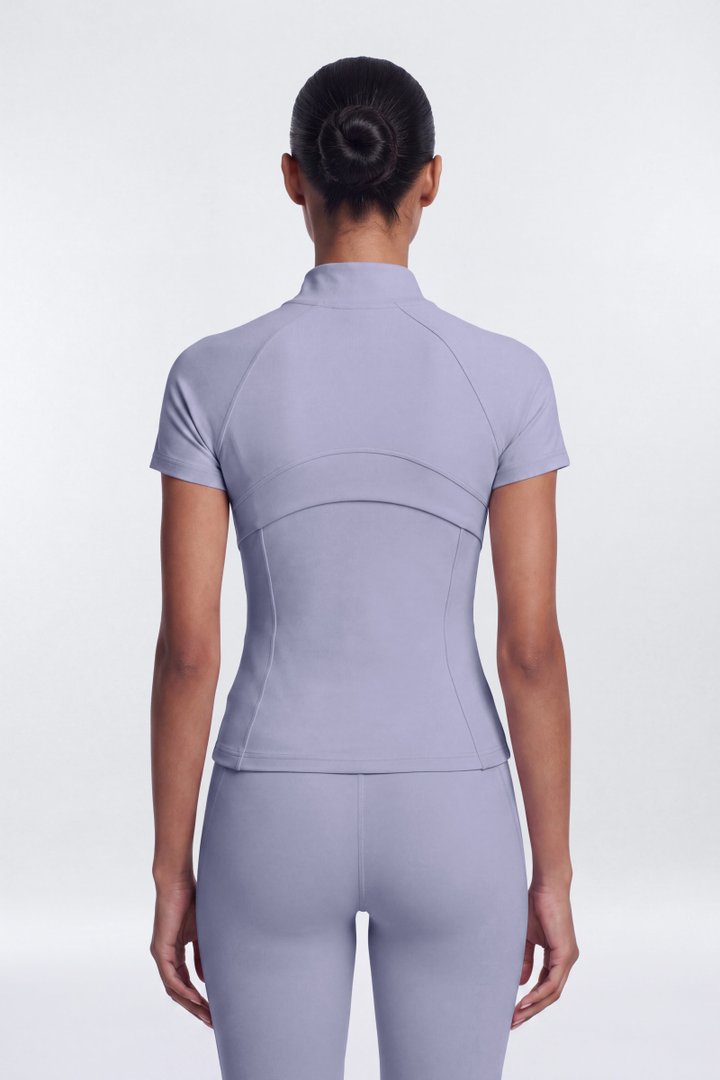 ProStretch™ Short Sleeve Front Zip Sports Jacket - Dusty Lavender