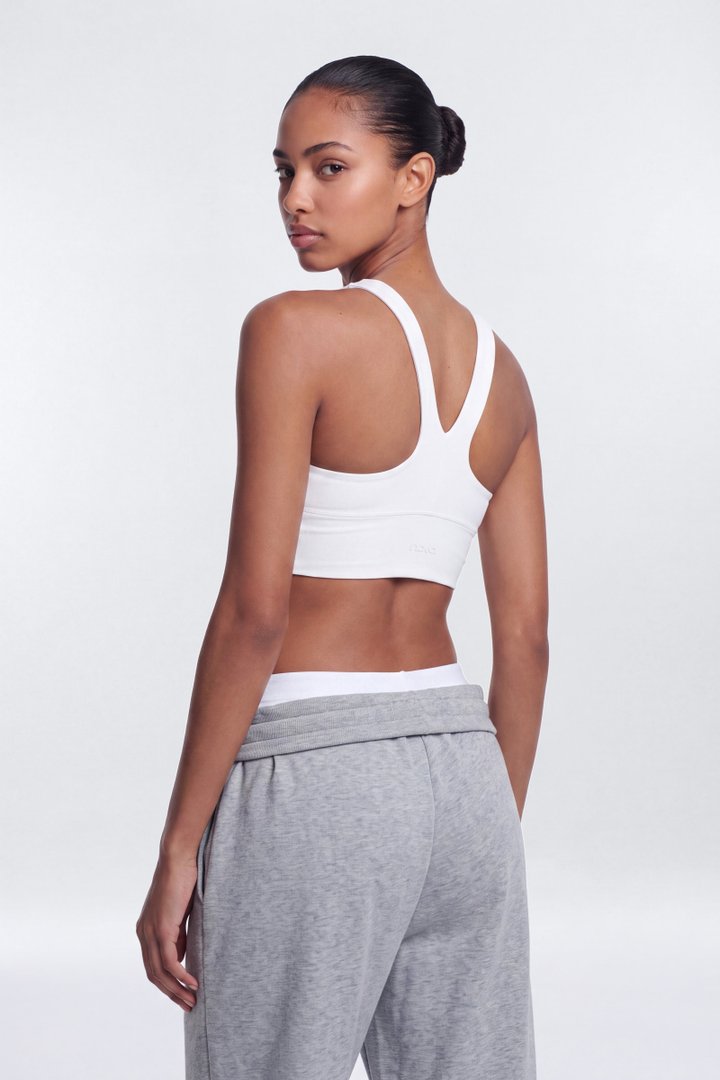 CloudForm™ Ruched Sports Bra - Bright White