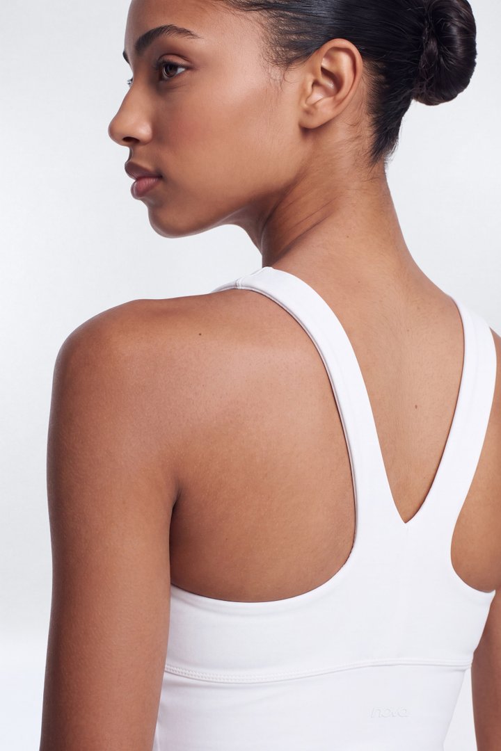 CloudForm™ Ruched Sports Bra - Bright White