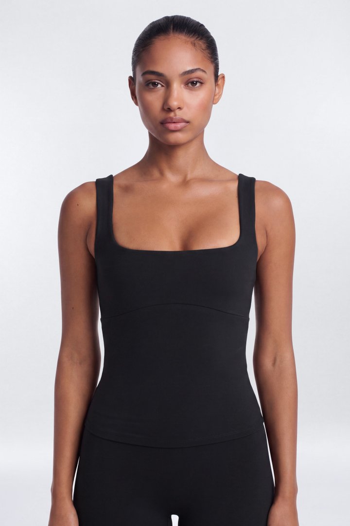 CloudForm™ Cut Out Back Sport Tank - Black
