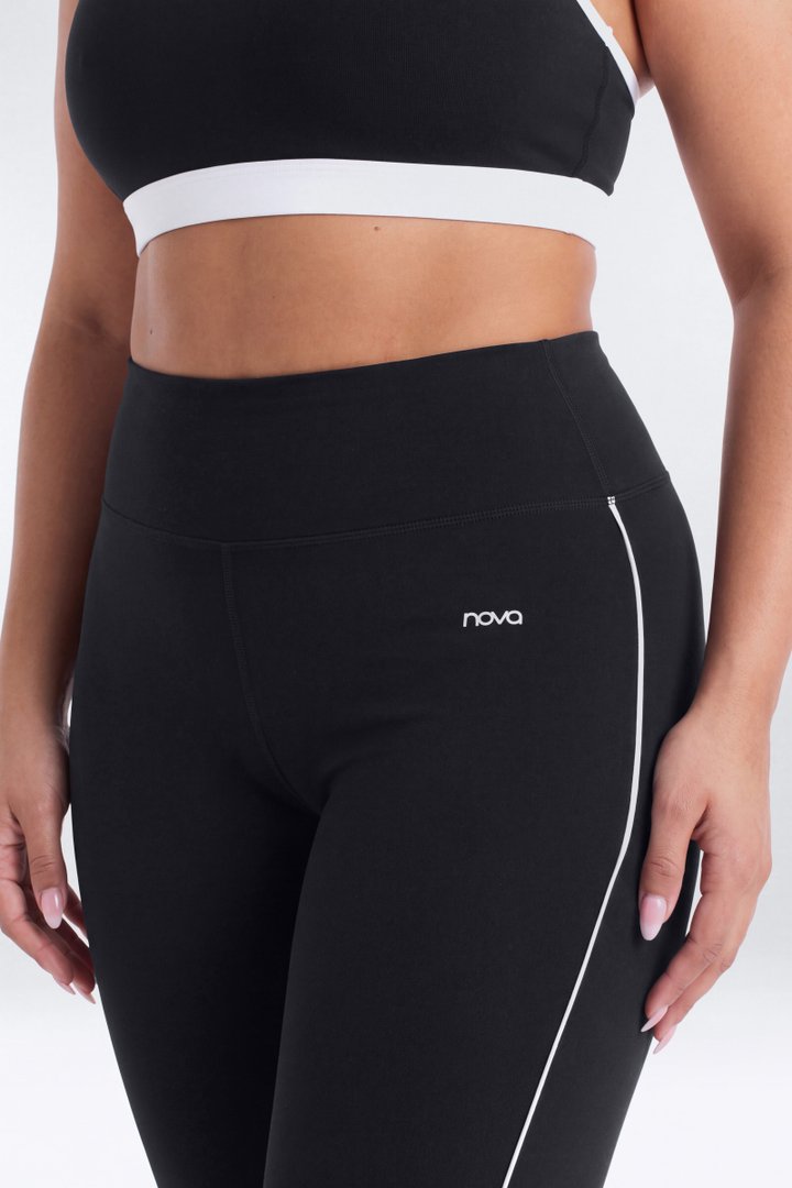 ProStretch™ 28″ Contrast Trim Legging - Black/White