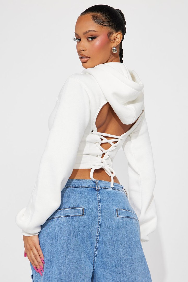 Strap Me Up Lounge Hoodie - White