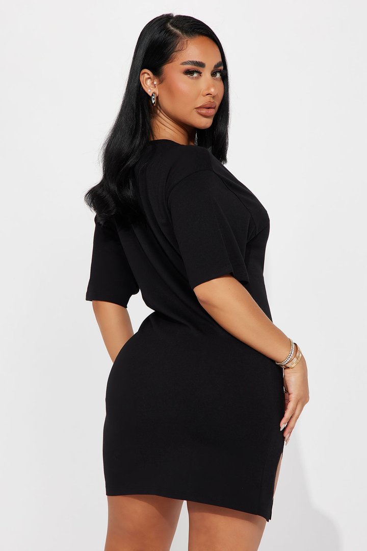 Annabell T-Shirt Mini Dress - Black