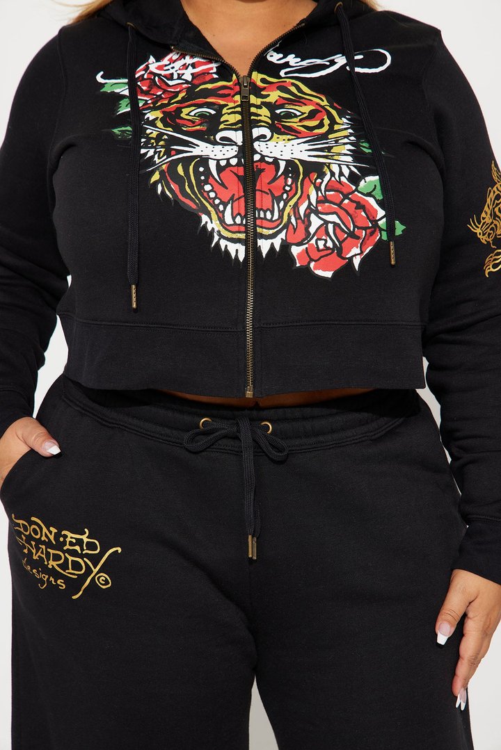 Ed Hardy Tiger Pant Set - Black
