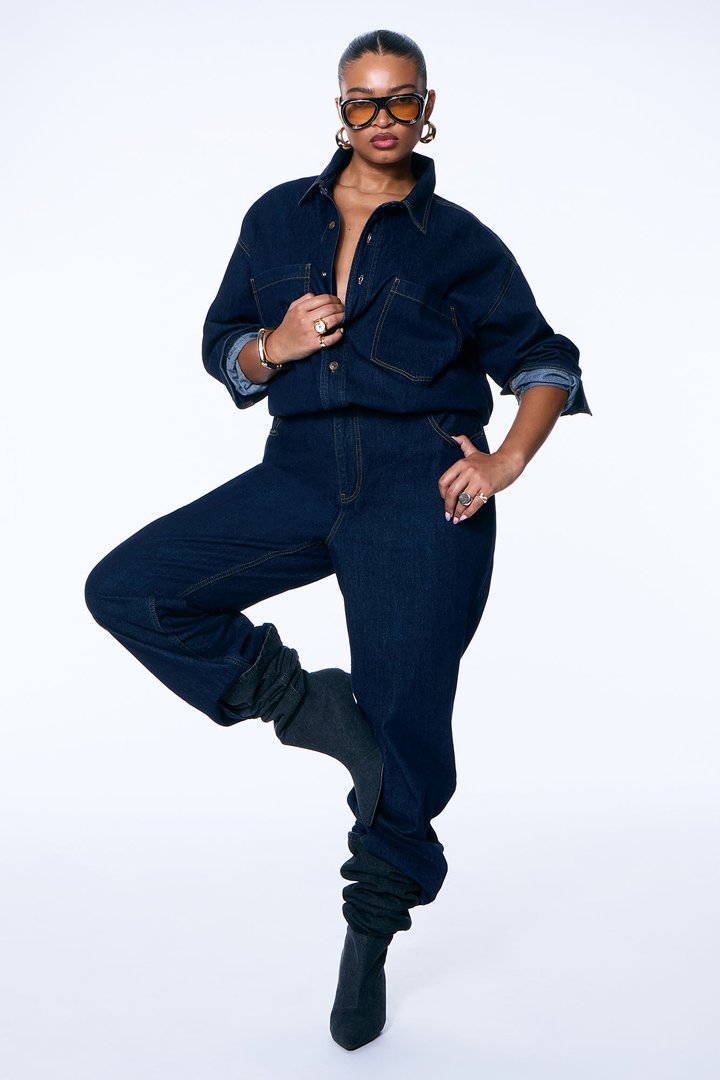 Tall Farmer's Market Cutie Denim Jumpsuit - Indigo