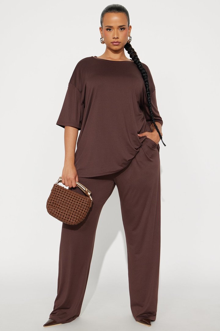 Relax Mood PJ Pant Set - Chocolate
