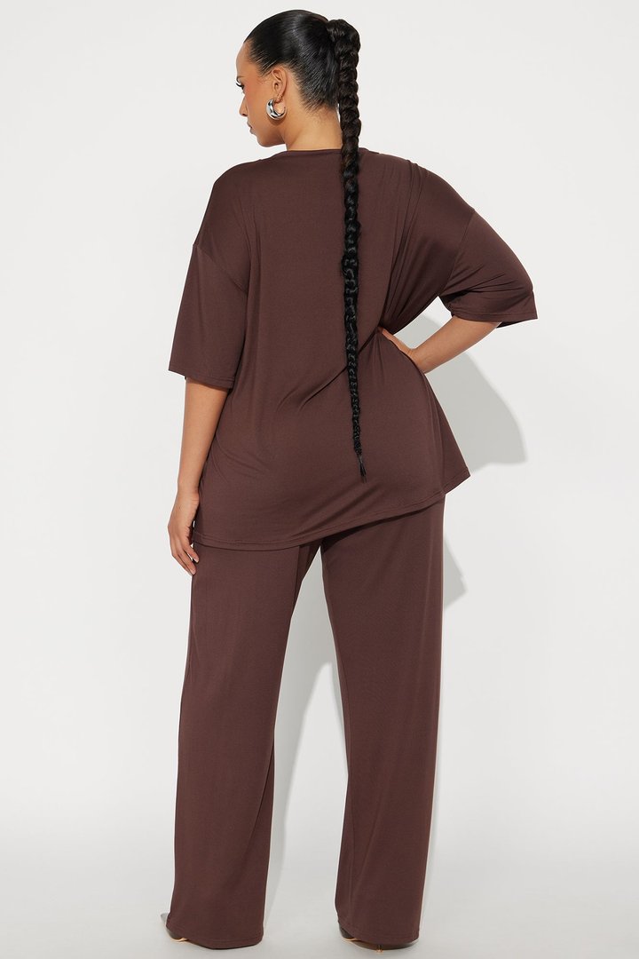 Relax Mood PJ Pant Set - Chocolate