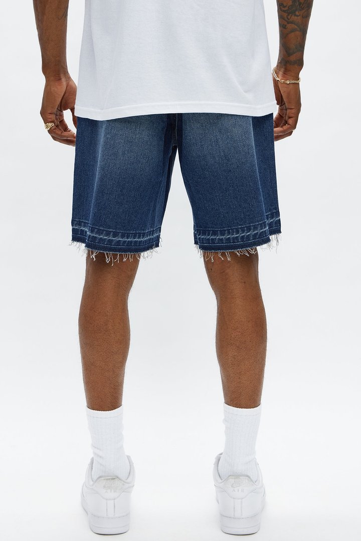 Relaxed Lemoyne Denim Shorts - Medium Blue Wash