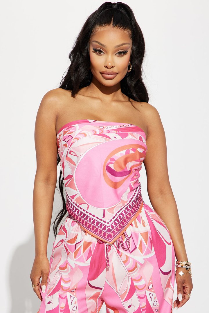 Rosario Pant Set - Pink/combo