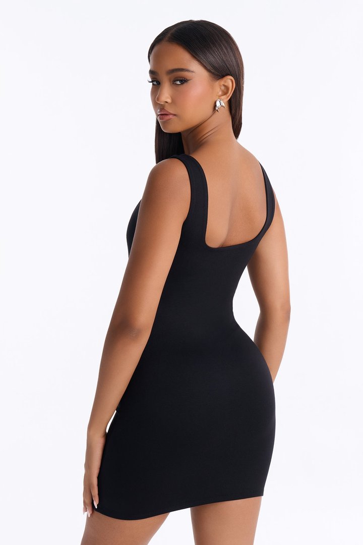 Katie Premium Modal Mini Dress - Black