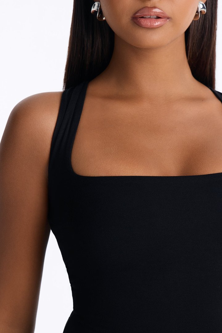 Kelsey Premium Modal Midi Dress - Black