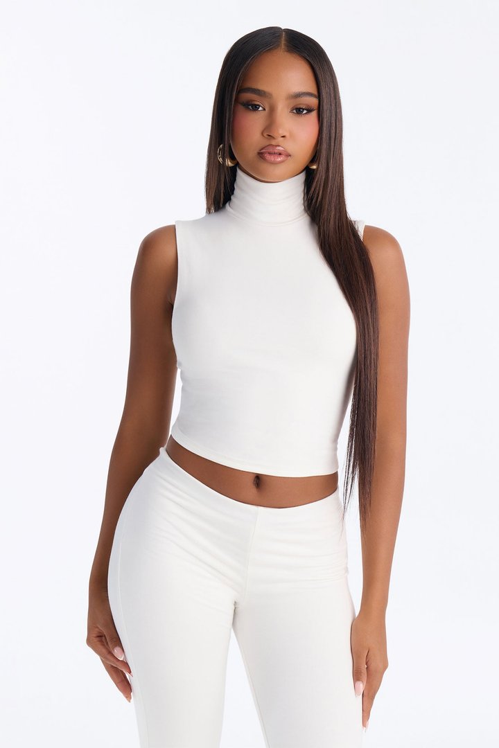 Candice Premium Modal Pant Set - White
