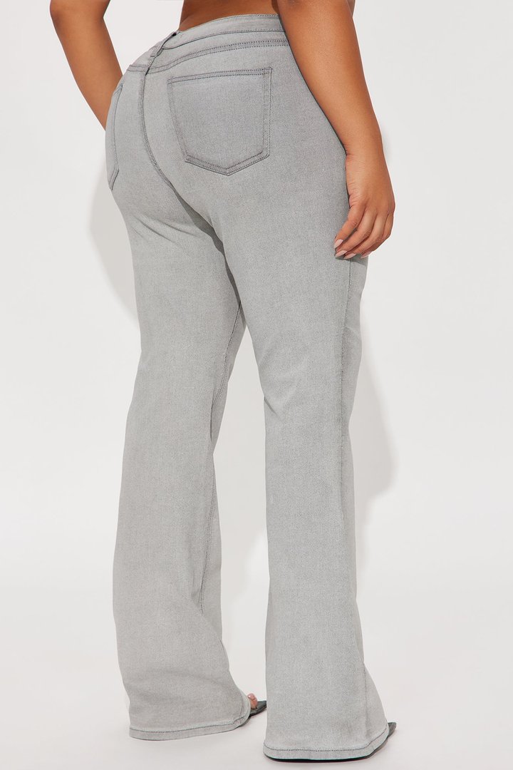 Best Ever Low Rise Flare Jeans - Grey