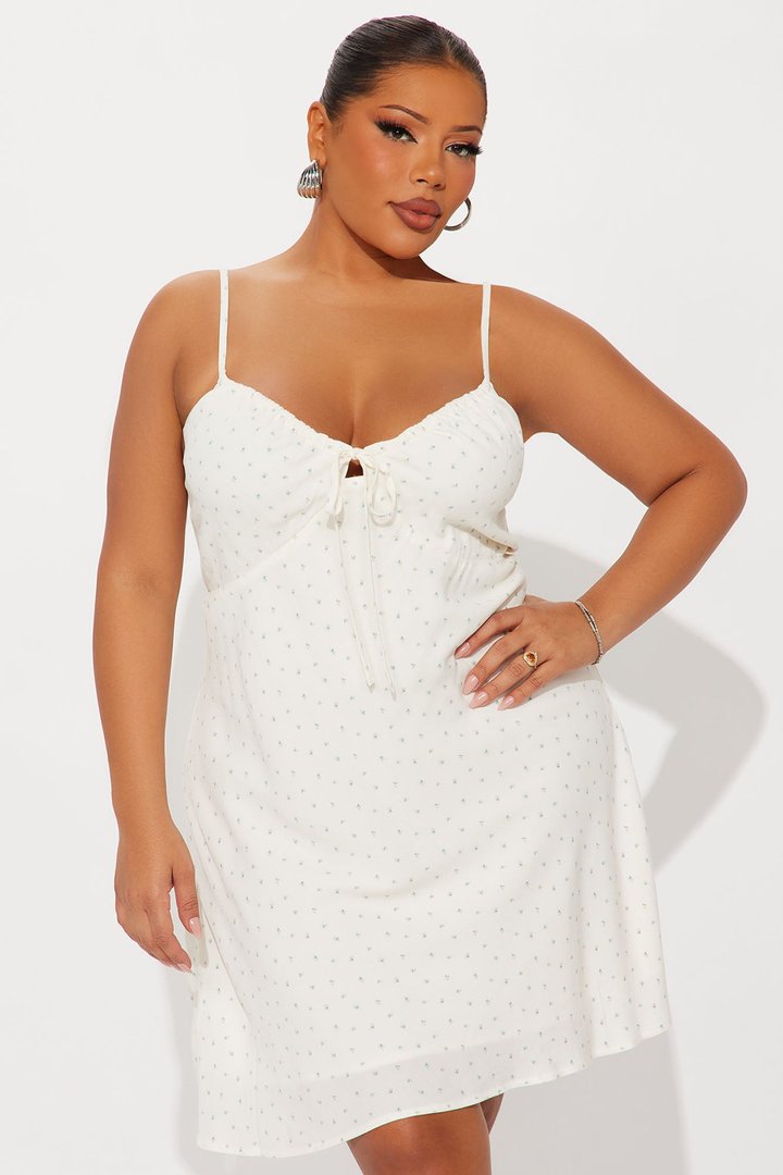 Jamie Floral Mini Dress - White