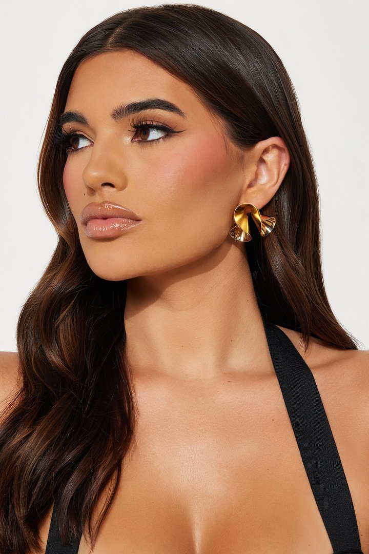 Into The Maze Earrings - Gold