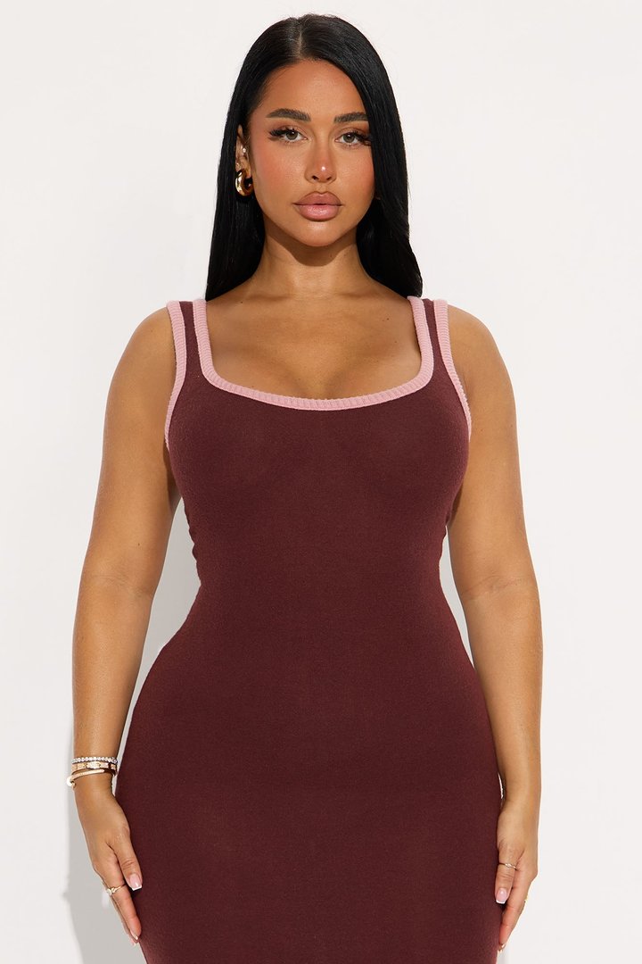 Literally No Maxi Dress Set - Brown/combo