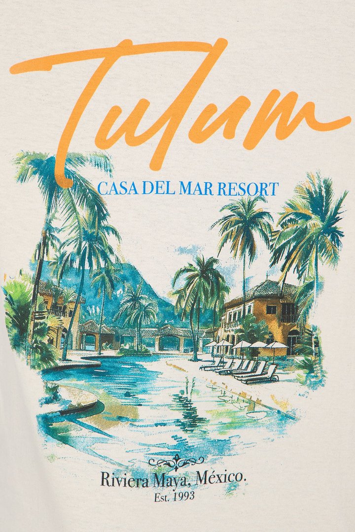 Mini Tulum Resort Oversized Short Sleeve Tee - Sand