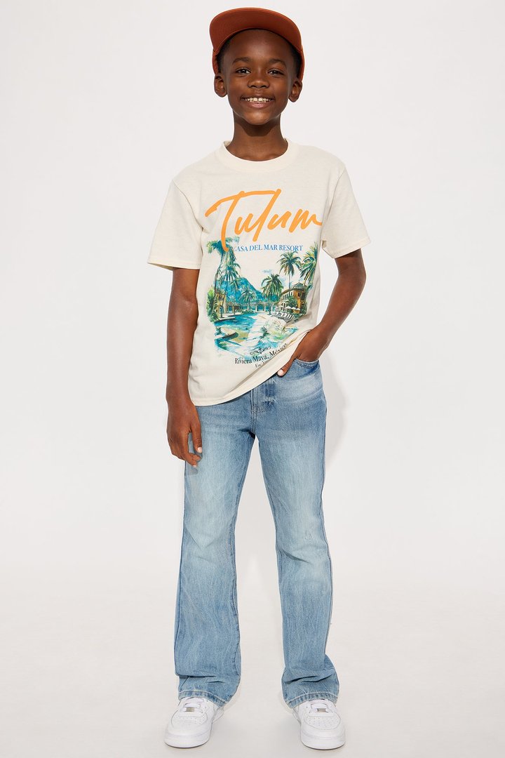 Mini Tulum Resort Oversized Short Sleeve Tee - Sand