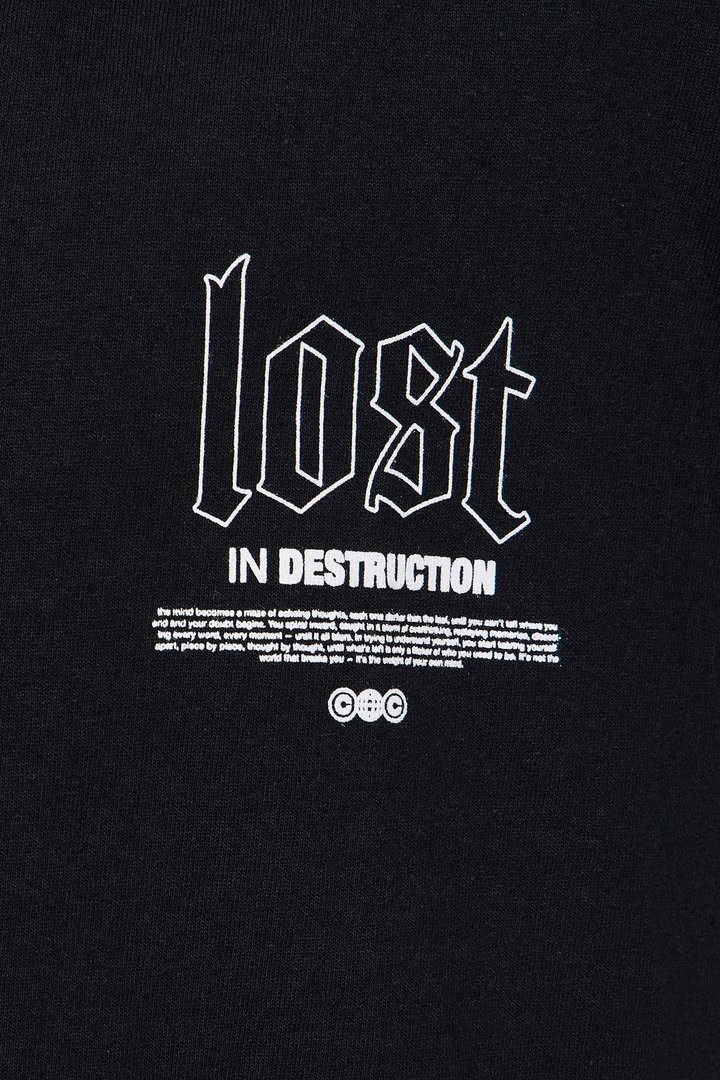 Mini Lost In Destruction Short Sleeve Tee - Black