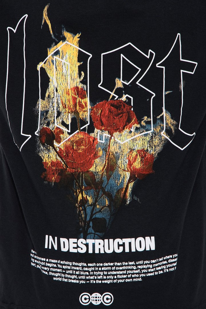 Mini Lost In Destruction Short Sleeve Tee - Black