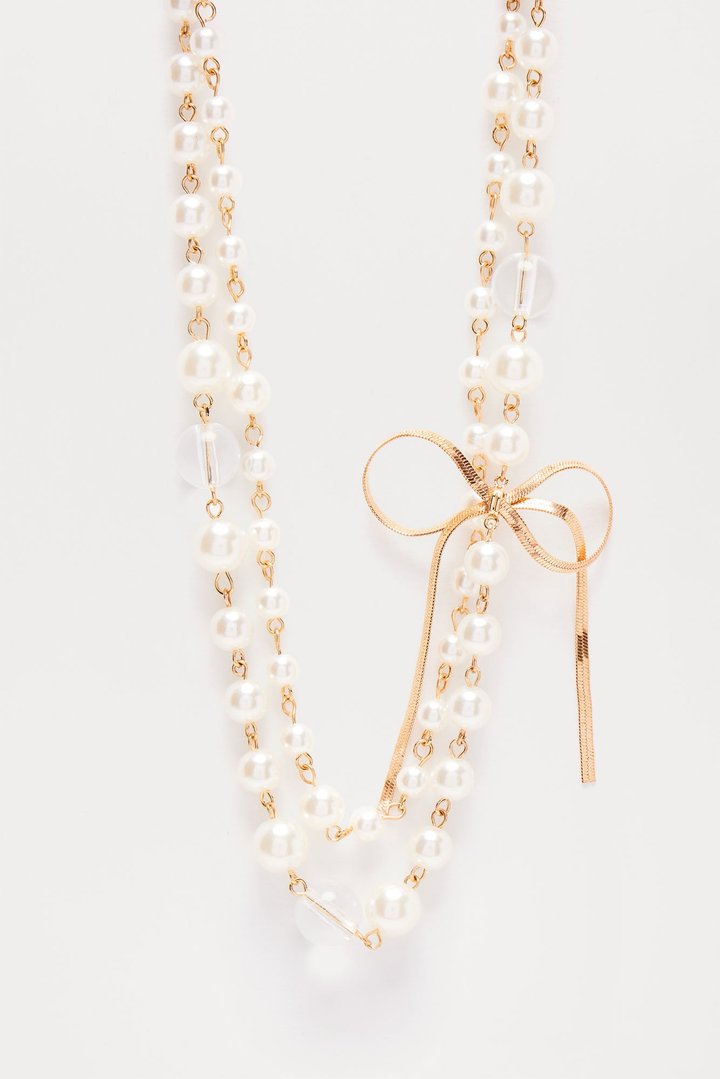 Lady May Necklace - White/Gold