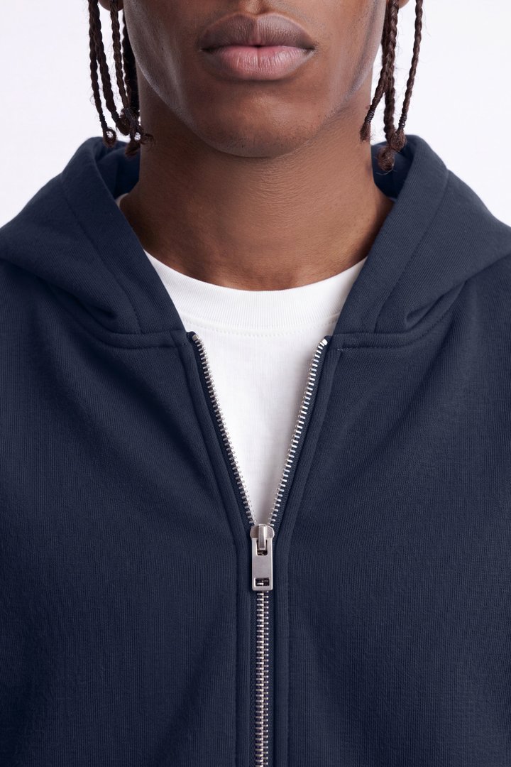 410 Oversized Zip Hoodie - Navy