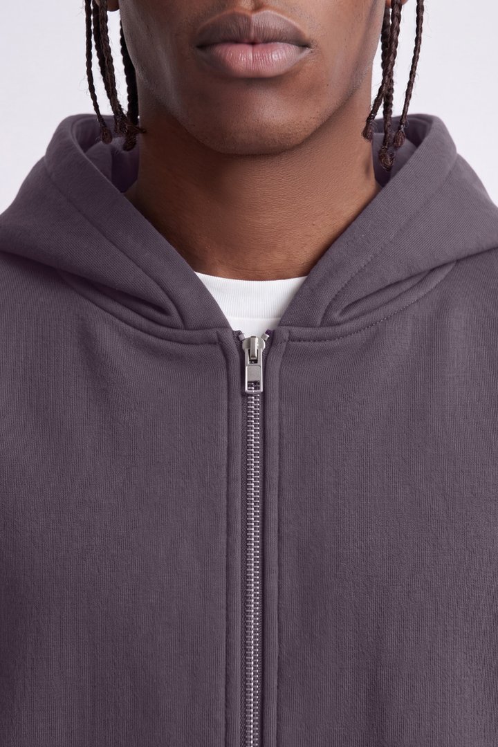 410 Oversized Zip Hoodie - Purple