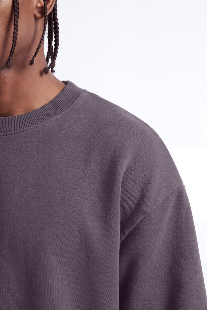 410 Oversized Fleece Tee - Purple