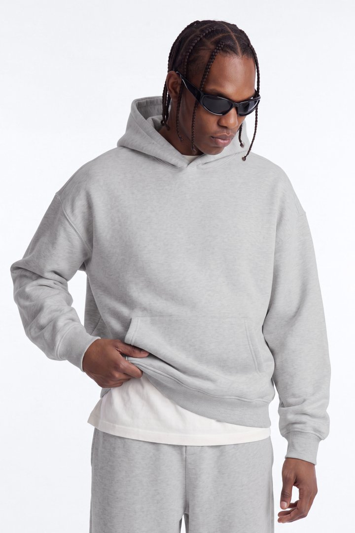 410 Oversized Hoodie - Heather Grey