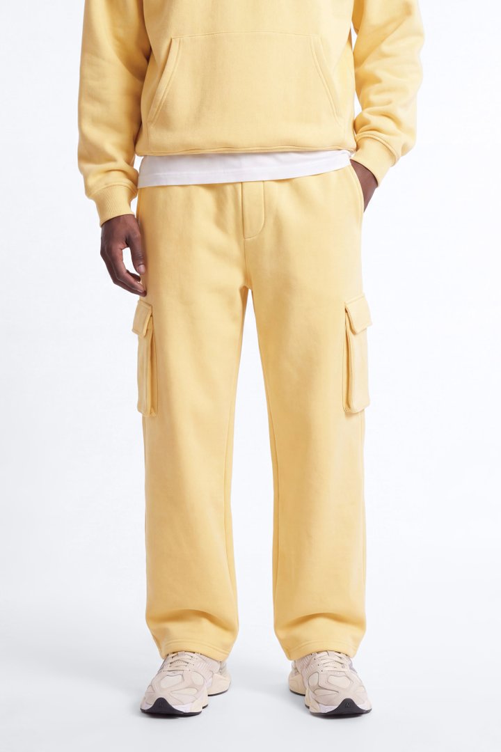 410 Baggy Cargo Sweatpants - Butter Yellow