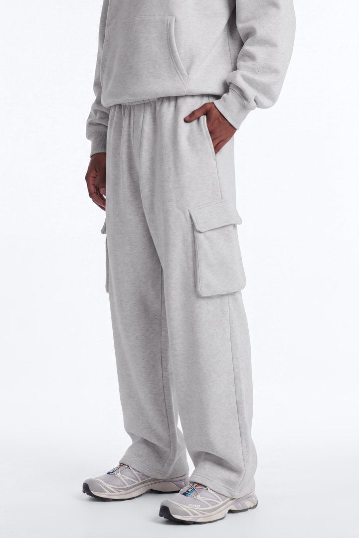 410 Baggy Cargo Sweatpants - Heather Grey